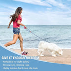 Nylon Rope Dog Leash, Blue, 5 FT - 3/5" | Reflective, Handmade Braided, Heavy Duty, For Medium Large Dogs