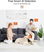 5G Pet Camera Indoor with Phone App, 3K Cat Dog Cameras with Speaker, Pan-Tilt WiFi Baby Monitor Camera for Home Security, Pet/Facial AI Detection Motion Tracking, 2-Way Talk, 2.4G/5G Wi-Fi