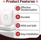 8 Pcs Deodorizer Compatible with Cumrige Fumoi Automatic Cat Litter Box | Cute Cat Shaped Design, Long-Lasting Camellia Flower Scent