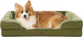 EHEYCIGA Orthopedic Dog Beds Large Sized Dog, Waterproof Washable Pet Bed | Non-Slip Bottom and Egg-Crate Memory Foam Dog Couch Bed with Washable Removable Cover, Olive Green