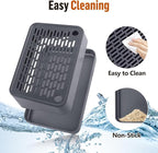 Litter Box Ramp, Cat Step for Litter Box with Filter Function, Dark Grey | Cat Litter Box Step for Kitten & Elderly Cats, Washable Double Layer Litter Catcher, Non-Slip Litter Catcher, Easy to Clean