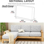 Stretch Sofa Slipcover, 2026 Upgraded Non Slip Couch Cover with Adjustable Straps, Pet Dog Cat Friendly Furniture Protector for 3 Seater, Washable for Living Room