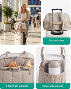 BAGSMART Dog Purse Carrier for Small Dogs Up to 15lbs Puppy Travel Tote Bag | Quilted Puffy Soft Sided Pet Handbag with Pockets, Collapsible Lightweight Portable Carrying with Safety Tether & Mat, Green
