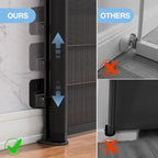 Retractable Baby Gates for Stairs No Drill | Extends to 54" Wide 34" Tall | Black