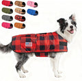 BEAUTYZOO Dog Winter Coat for Large Dogs Waterproof, Warm Reflective Great Dane Oxford Canvas Jacket, Fleece Dog Cold Weather Coats Windproof for Female Male Dogs, Red Plaid L