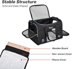 Petmolico Cat Carrier Soft-Sided Pet Bag for Small Medium Cats Puppies 16LBs - Airline Approved Pet Travel Carrier 3 Open Doors (Medium,Black)