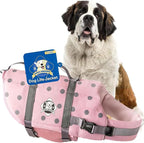 Dog Life Jacket — Premium Swim Vest with SafeChin Anti-Choke Collar | PAWS Aboard Pink | RapidLift Rescue Handle, D-Ring, Reflective Trim | Boating, Kayaking, Pool | X-Large (80–110 lbs)