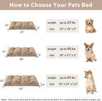 BFPETHOME Dog Beds for Large Dogs, Plush Dog Crate Bed Fluffy Cozy Kennel Pad for Sleeping &Ease Anxiety, Washable Pet Mats with Anti-Slip Bottom for Large Dogs, Brown