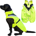 Waterproof Dog Rain Coat, Reflective Safety Strips & Leash Hole – Lightweight Adjustable Jacket for Medium Breeds - S, Yellow