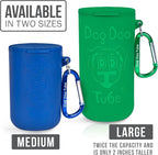 Dog Doo Tube Filled Dog Waste Bag Holders - Reusable Dog Poop Bag Tubes Designed to Keep in Odors and Germs