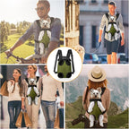 YUDODO Pet Dog Carrier Backpack Adjustable Front Carrier for Small Dog Cat | Legs Out Design, Easy-Fit Travel Backpack, Hiking and Walking, Durable Comfortable, Perfect for Outdoor, Army Green, S