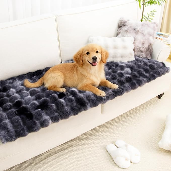 Non Slip Sofa Cover, Plush Pet Sofa Covers for Dogs Washable Couch Protector for Cushion, Warm Fuzzy Dog Pet Friendly Furniture Covers Protector Slipcovers for Sectional Couches and Sofas, 27.6"x70.9"