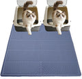 47" x 35" Extra Large Cat Litter Mat, Heavy Duty Waterproof Litter Box Floor Mat for Multiple Cats, Jumbo Silicone Pad Traps Litter & Liquid, Machine Washable for Easy Cleaning, Grey