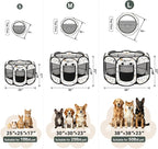 Siedihit Dog Playpen, Medium Dogs Tent Crates Cage Indoor/Outdoor | Portable Pop Up Dog Kennel Playpen with Carrying Case for Dogs/Cats/Rabbits(Cute, Medium)