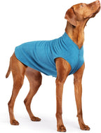 Goldpaw Stretch Fleece Dog Sweater - with Spandex for 4-Way Stretch - Soft, Comfortable Dog Coat - Machine Washable - Made in the USA - Marine Blue - Size 20