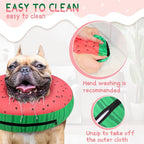 Supet Inflatable Dog Donut Collar Alternative After Surgery For Neuter, Soft Non-Stick Fabric Recovery E Collar For Small Medium Large Dogs