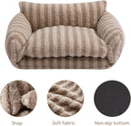 Hollypet Cat Bed Small Dog Orthopedic Couch Beds for Pets up to 13 lbs | Fluffy Multifunctional Double-Layer Warming Kitten Pet Couch Orthopedic Beds with Machine Washable Cover and Non-Slip Bottom