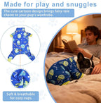 Large Dog Pajamas Pet Recovery Shirt Dog Pjs Cute Lightweight Stretchy Knit Pullover Large Dogs Pajamas Onesie for Small, Medium and Large Breeds (XX-Large (40-55lb), Blue Jellyfish)