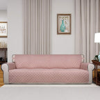 PureFit Reversible Quilted Couch Covers for Dogs Sofa Cover 4 Seater 88" | Pink/Beige, Water Resistant Couch Protector, Washable Pet Couch Cover with Non Slip and Elastic Straps For Kids
