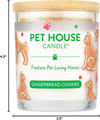 Pet House Pet Odor Candle Plant Based Soy Candle Clean Burning, Long Lasting for Home, Gingerbread Cookies