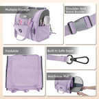 Lollimeow Expandable Cat Carrier Backpack for Large Cats - Airline Approved Pet Carrier Backpack for Small Dogs, Hiking & Travel, Waterproof with Breathable Mesh, 14lbs Capacity (Lavender, Standard)