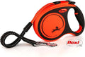 Flexi Xtreme Tape Orange & Black Large 5m Retractable Dog Leash/Lead for Dogs up to 65kgs/143lbs