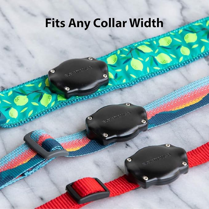 Elevation Lab AirTag Dog Collar Holder - Waterproof (4 Pack) | Secure, Durable, Fits Any Collar Width, Doesn't Dangle, Comfortable