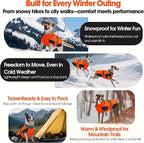 QBLEEV Warm Dog Jacket - Reflective, Adjustable Winter Coat with Turtleneck for Cold Weather, Waterproof Fleece Snowsuit for Small, Medium, Large Dogs