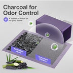 Cat Pad Refills for Litter Box, 16.9"x11.4" Odor Control Cat Pee Pads with Activated Carbon for Breeze Litter System(50Counts/Purple)