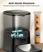 oneisall Automatic Cat Feeder, 2.4G WiFi Cat Food Dispenser with App, 12 Cups/3.5L Auto Cat Feeder for Dry Food, Timed Cat Feeder with Portion Control for Small Pets Indoor | Timed Meals, Feed Now, Feeding Logs, Slow Feed, Precise Portion, Dual Power B...