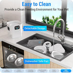 Frienhund Dual Automatic Cat Feeder with Camera for 2 Cats: 5G WiFi Automatic Dog Feeder with Night Vision, 7L Auto Cat Food Dispenser with Two Camera for Multiple Pet, Easy to Clean-29 Cup(ACF180W-A)