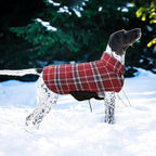 Kuoser Waterproof Dog Coat, Reversible Dog Jacket for Large Dogs, Red L | Adjustable Durable Doggie Winter Coat for Groowing Puppies Warm Puppy Cold Weather Apparel