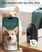 Dzees 2K Indoor Security Cameras, 360° WiFi Pet Camera, 2-Pack | Phone app, 5GHz and 2.4GHz WiFi, wired design, 2-way audio, motion tracking, night vision