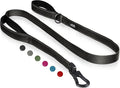 TwoEar 5FT 1IN Strong Black Dog Leash with 2 Padded Handles, Traffic Handle Extra Control, Comfortable Soft Dual Handle, Auto Lock Hook, Reflective Walking Lead for Small Medium and Large Dogs | Traffic Handle Extra Control, Auto Lock Hook, Strong Refl...