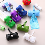 Zhehao Dog Poop Bag Holder Bulk 50 Pack for Leash with Clip, Preloaded Waste Dispenser, Portable Walking Accessories for Hiking Travel Multi Dog Household(Core,Bone)
