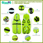 Dog Raincoat with Built-in Harness, Dog Rain Jacket with Clear Hood | Rain Coat For Large Dogs, Doggy Poncho With Leash Hole, Reflective Strips, For Rainy Snowy Weather Walks, Hiking Camping, 3XL