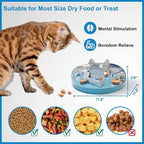 Interactive Cat Treat Puzzle Enrichment Toys, Sky Blue | Cat Puzzle Feeder, Slow Feeder, Food Maze, Mental Stimulation Foraging Toys, for Indoor Cats and Kittens