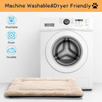 Dog Beds Crate Pad for Extra Large Dogs Ultra Soft Dog Crate Bed Washable & Anti-Slip Kennel Pad for Dogs Cozy Sleeping Mat,Cream 48inch