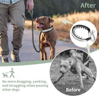 Mayerzon Martingale No Pull Collar for Medium Large Dogs | Grey, L | Patented Anti Pull Dog Collar with Buckle for Walking Training, Reflective Stitching, Neoprene Padding, Adjustable, Sturdy