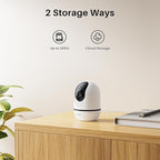 WUUK 4MP Indoor Pan/Tilt Wired Security Camera, Baby Monitor Pet Camera | Smart Motion Detection & Tracking, 360-Degree, 2-Way Audio, Night Vision, No Subscription, Compatible with Alexa & Google
