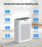 VEWIOR Air Purifiers with Washable Filter for Home Large Room Up to 3000ft² | H13 HEPA Air Cleaner with PM2.5 Display, Sleep Mode, Timer, Aromatherapy, Auto Mode for Smoke, Pet Hair, Wildfire