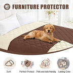 Smiry Waterproof Dog Bed Cover, Reversible Pet Blanket for Sofa Couch | Soft Washable Dog Blanket, Leakproof Couch Cover for Dogs Cats & Furniture Protection, 40x80, Brown/Beige