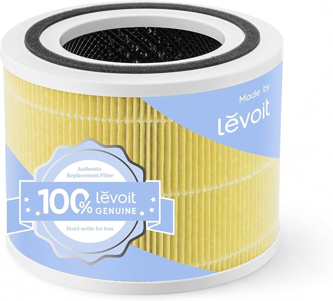 Levoit Core 300-P Replacement Filter Air Purifier Pet Allergy, 1 Pack | Genuine Core300S-P Filters, Supports HEPA Sleep Mode, High-Efficiency Activated Carbon, Core 300-RF-PA, Yellow