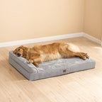 EHEYCIGA XL Dog Bed Memory Foam for Crate, Extra Large Dog Bed Orthopedic with Washable Removable Cover, Waterproof Pet Sofa Couch XLarge Size Dogs, 41x27x6.5, Grey