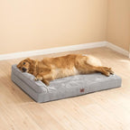 EHEYCIGA XXL Dog Bed Memory Foam, Orthopedic Giant Dog Bed Jumbo with Washable Removable Cover, Waterproof Pet Sofa Couch with Nonskid Bottom, 48x35x7.5, Grey