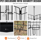 VEVOR Dog Playpen, 8 Pcs 30"H x 24"W Panels Foldable Metal Pet Exercise Pen, Dog Fence Indoor and Outdoor Pen with Door, 600D Oxford Fabric Bottom Pad, Pet Playpen for Dogs, Cats, Other Small Animals
