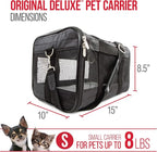 Sherpa Original Deluxe Travel Pet Carrier, Airline Approved & Guaranteed On Board - Black, Small