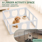 Clear Acrylic Dog Playpen with Door, 12 Panels Large Transparent Pet Fence Indoor with Dog Head Shape, 23.6" Expandable Puppy Playpen with Suction Cups, Easy Assemble for Medium/Small Dogs & Pets