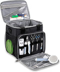 Pet Grooming Bag, Dog Grooming Supplies Organizer Tote Bag, Perfect for Pet Grooming Tool Kit Accessories-Black