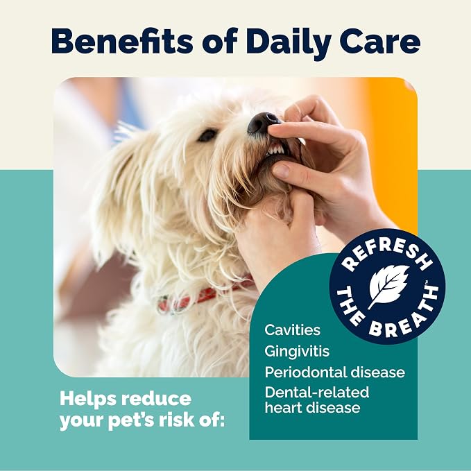Vetnique Dentabliss Cat & Dog Dental Wipes, Toothbrush Alternative Mitt | Teeth Cleaning Finger Mitts for Plaque, Tartar & Breath, Toothbrush & Toothpaste Alternative, Peppermint or Chicken, Cat-Safe